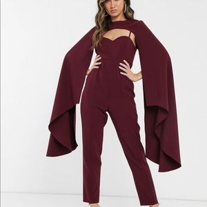 ASOS design jumpsuit with cape sleeve
